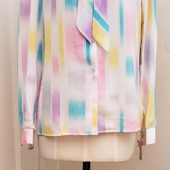 Host Pick! Vintage Tie-Neck Blouse - Picture 3 of 3